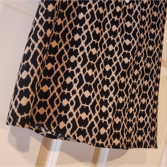 Pink Rose black and tan patterned sleeveless blouse M - Picture 3 of 4